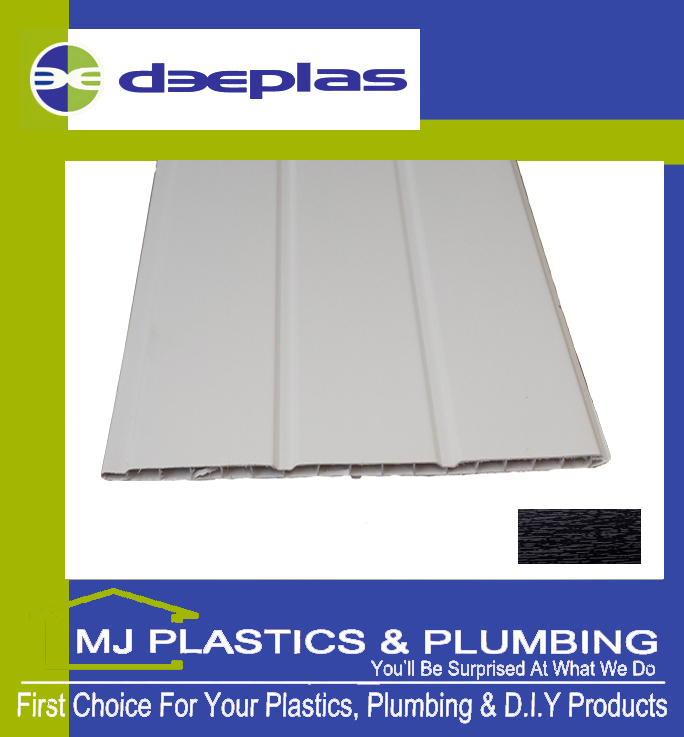 Deeplas Hollow Cladding (Soffit Board) 300mm - Black Ash